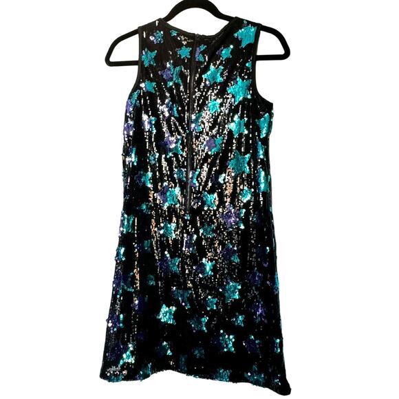 BLUSH BY US ANGELS Girls Dress Size 14 Black Blue Stars Full Sequins Shiny Party - Picture 3 of 7